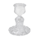 Baccarat: Bamboo-style crystal candlestick signed