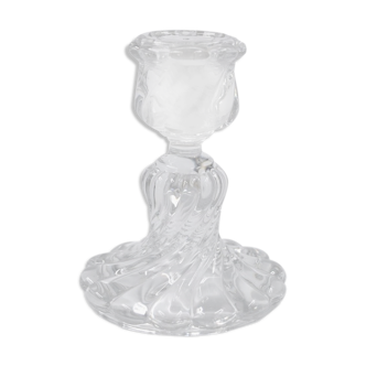 Bougeoir en cristal modèle bambou signé Baccarat