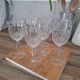 Verres à vin vintage en verre ciselé