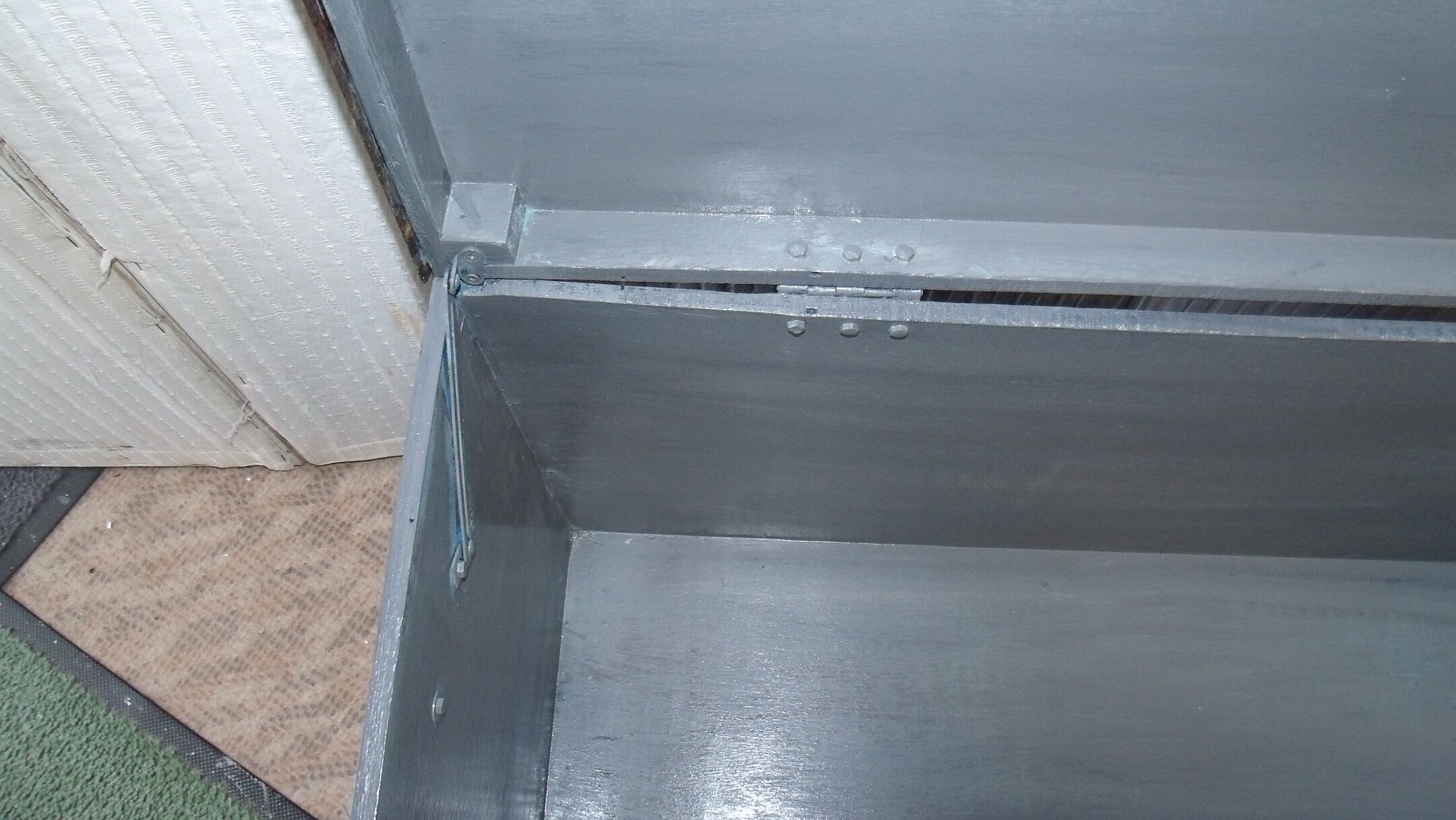 Old chest trunk wood studded