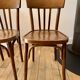 ensemble de 6 chaises bistrot en bois courbé années 50