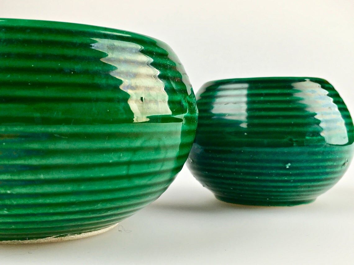 Pair of 1930s ceramic nesting bowls