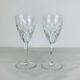 2 large stemmed glasses, Chantilly model by Saint Louis, crystal