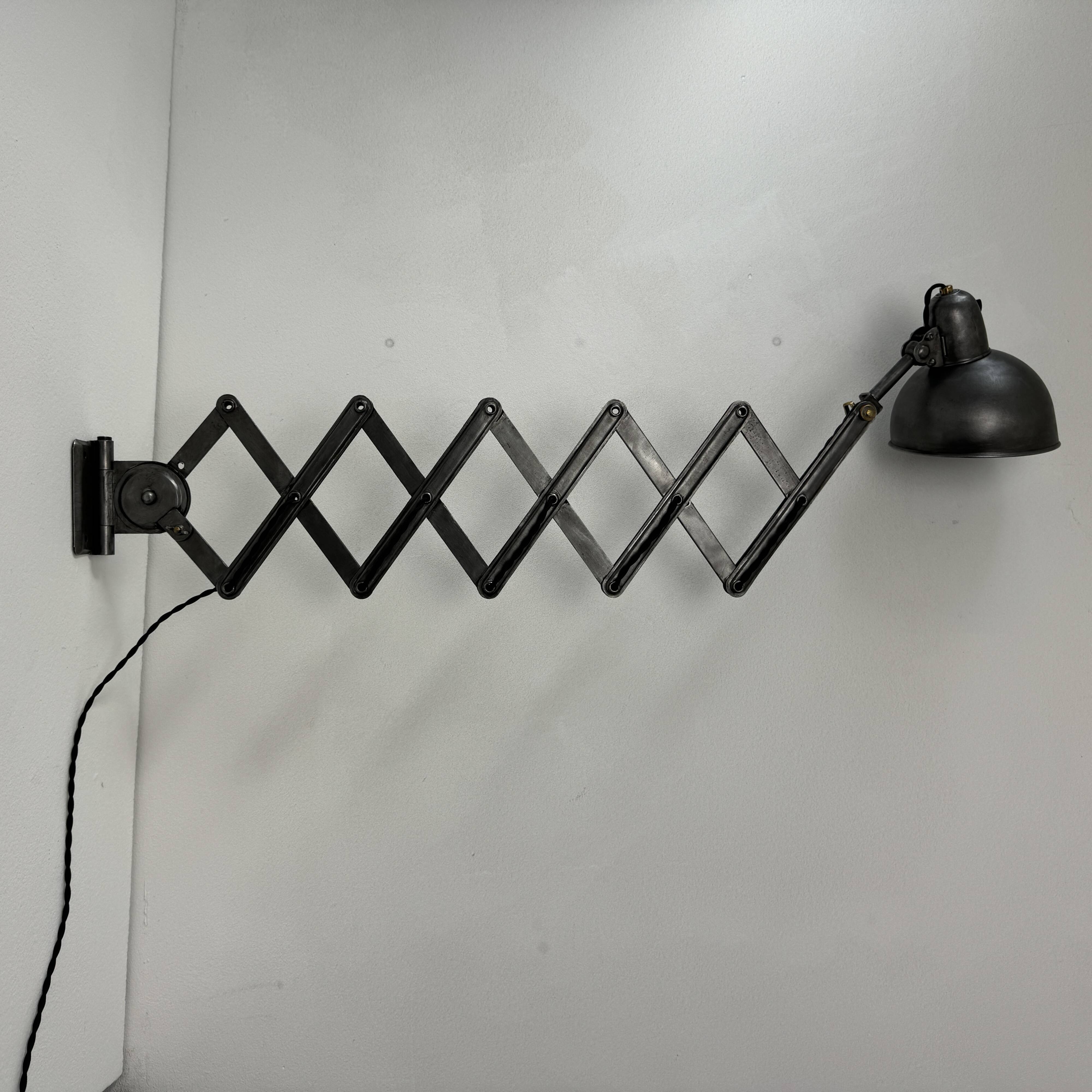 Antique bauhaus accordion wall lamp