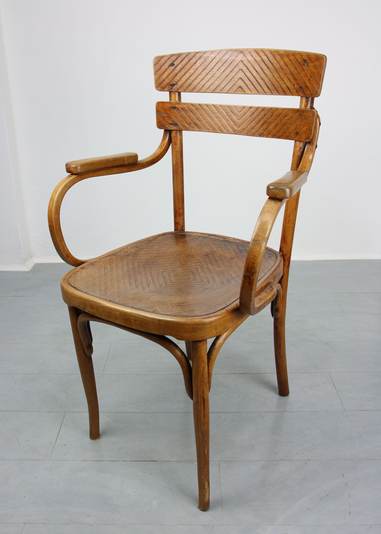 Antique bentwood armchair
