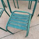 Set of 6 Tolix T1 metal chairs