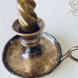 Brass thumbscrew candle holder