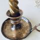 Brass thumbscrew candle holder