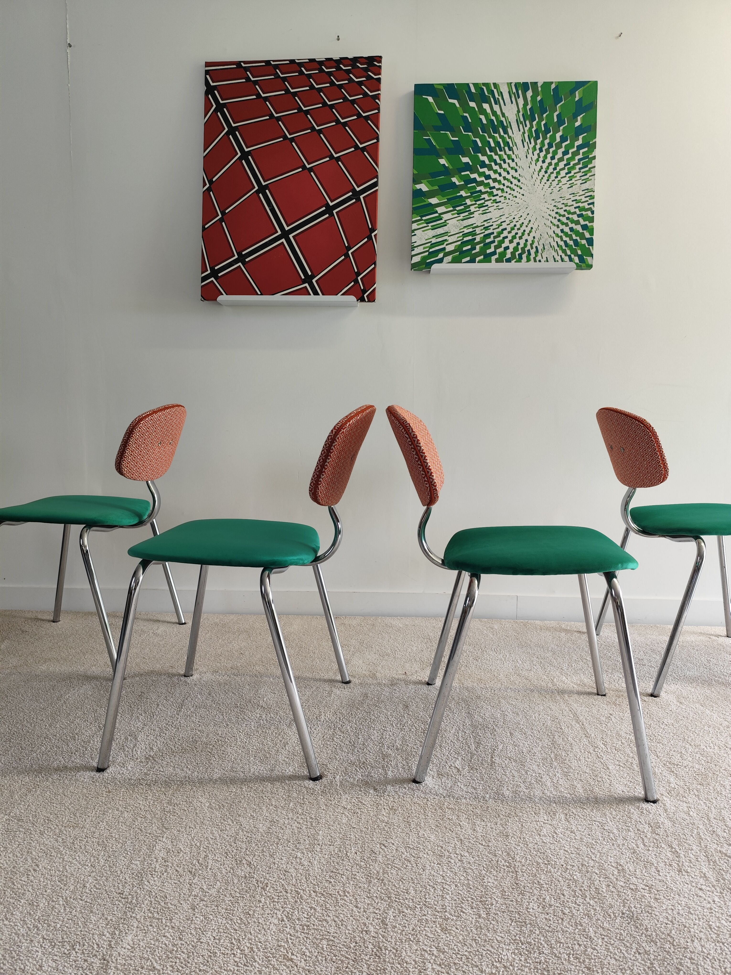 Strafor chairs from the 70s reupholstered.
