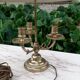 3-branched lampshade lamp sheet gilded bronze pietement