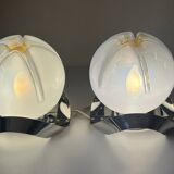 Pair of vintage design wall lights from the 70s