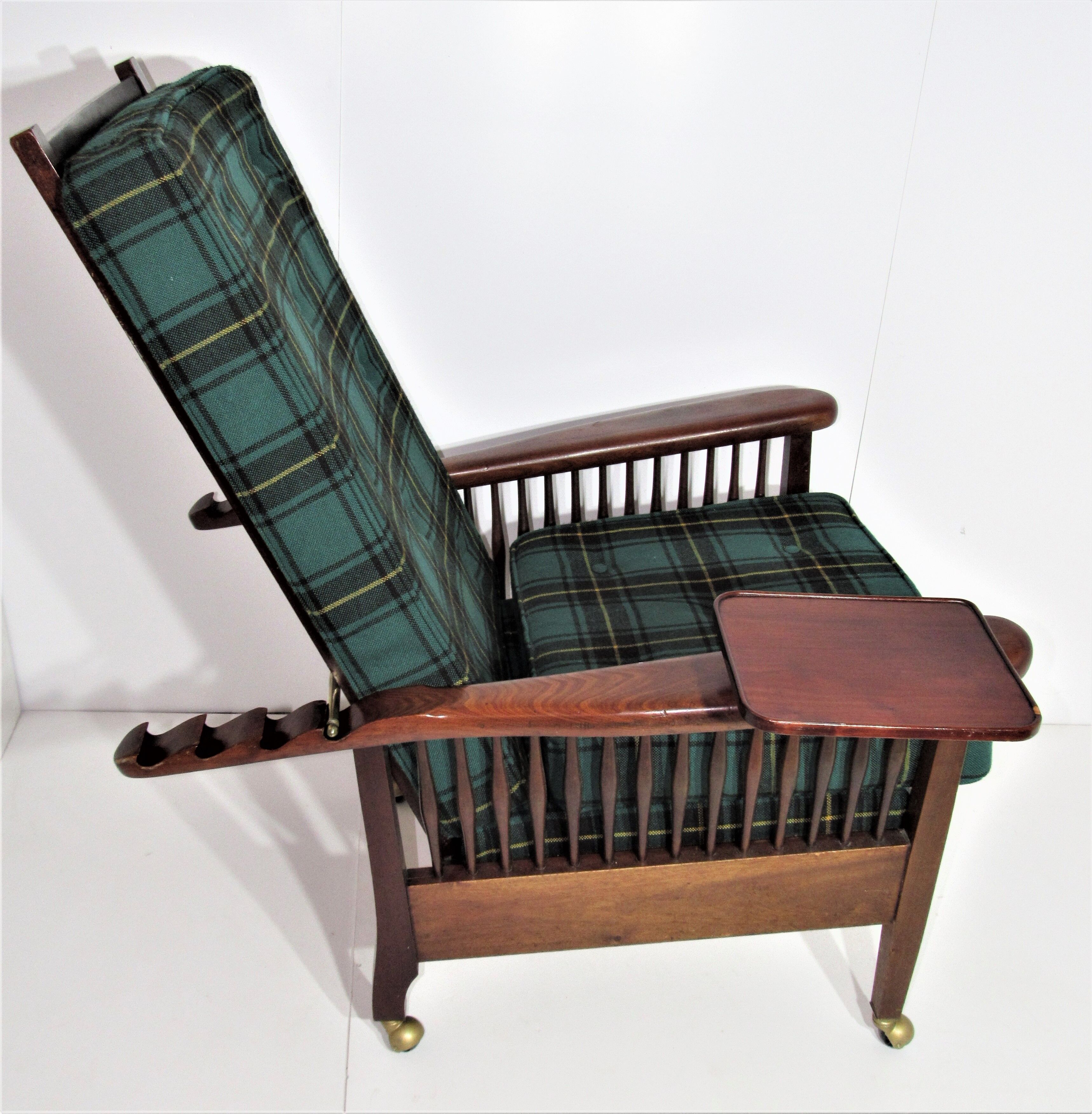 English Green Morris Chair - Arts and Crafts