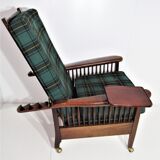 English Green Morris Chair - Arts and Crafts
