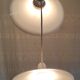 Suspension with three opaline lampshades - mid 20th century.