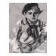 Tableau moderne noir et blanc figurant un homme