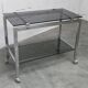 Chrome and smoked glass hi-fi trolley / cabinet 1970