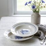 Pair of old hollow plates in earthenware