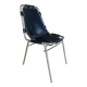 Dal Vera "Les Arcs" chair, black leather and chrome aluminum, 70s