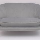 Canapé courbé et deux fauteuils italiens de style mid-century moderne de Federico Munari, 50