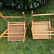 Wooden and cane folding chairs