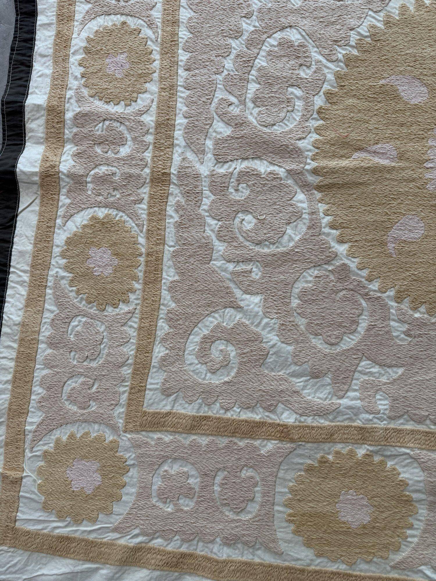 Vintage hand-embroidered tablecloth 123x135 cm