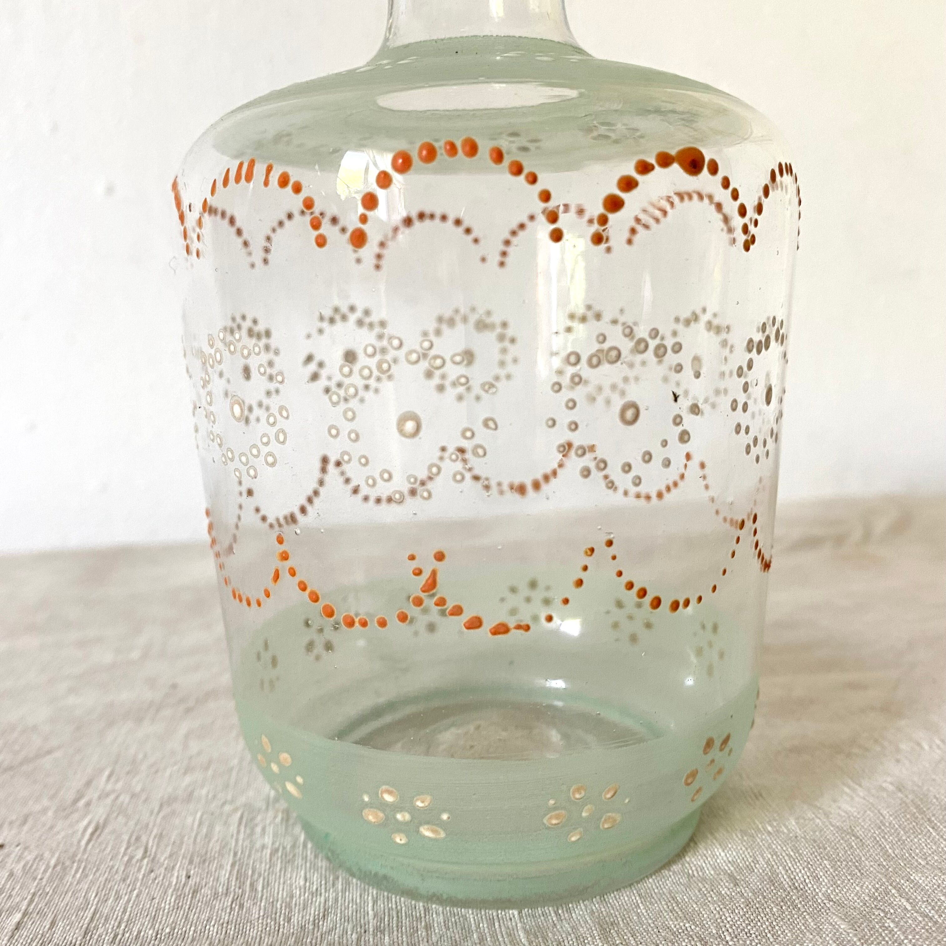 Antique carafe with hand decoration