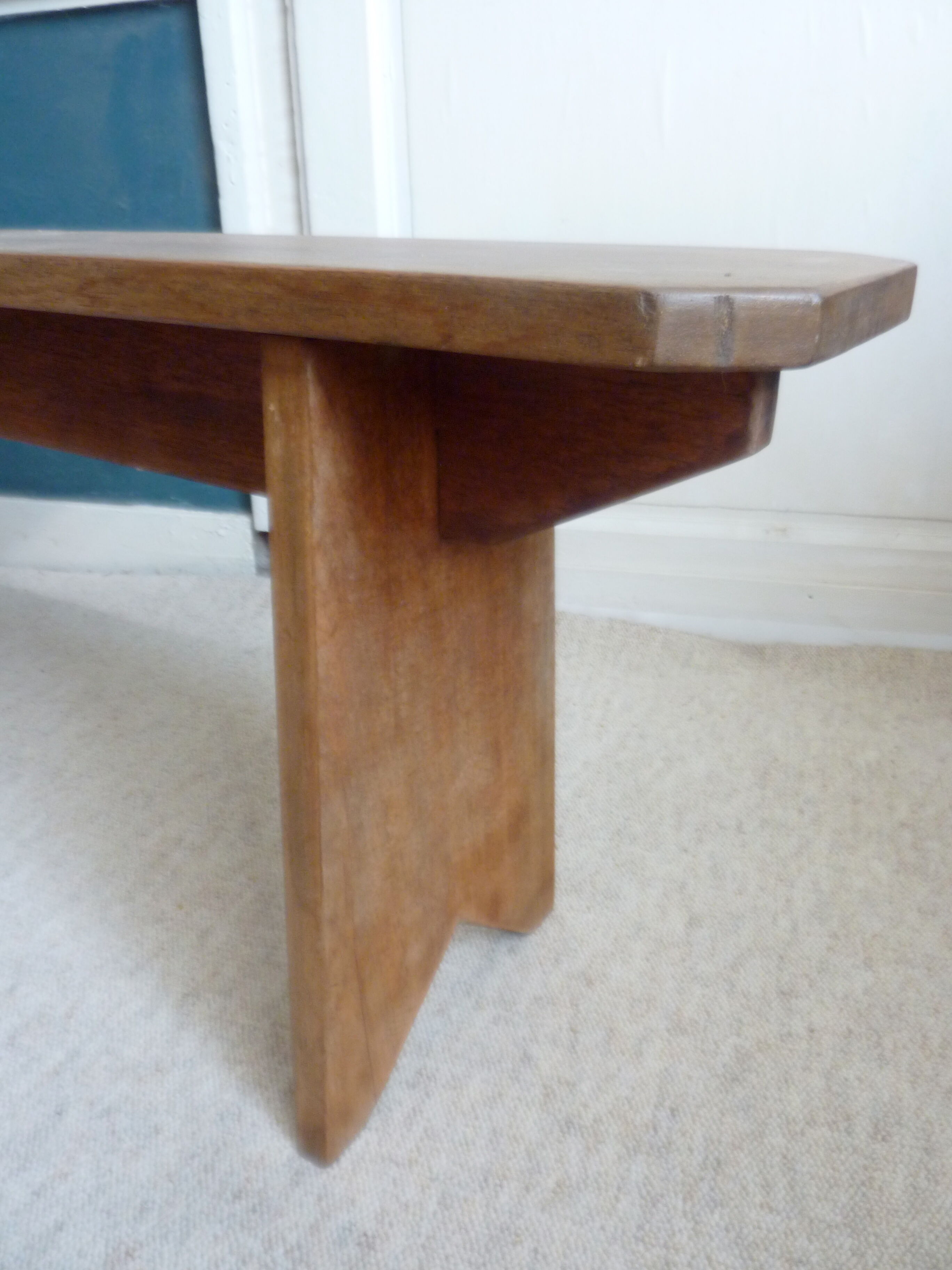 Massive late 1960s teak bench