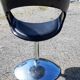 Vintage Armchair Chrome, Plastic and Leather Black