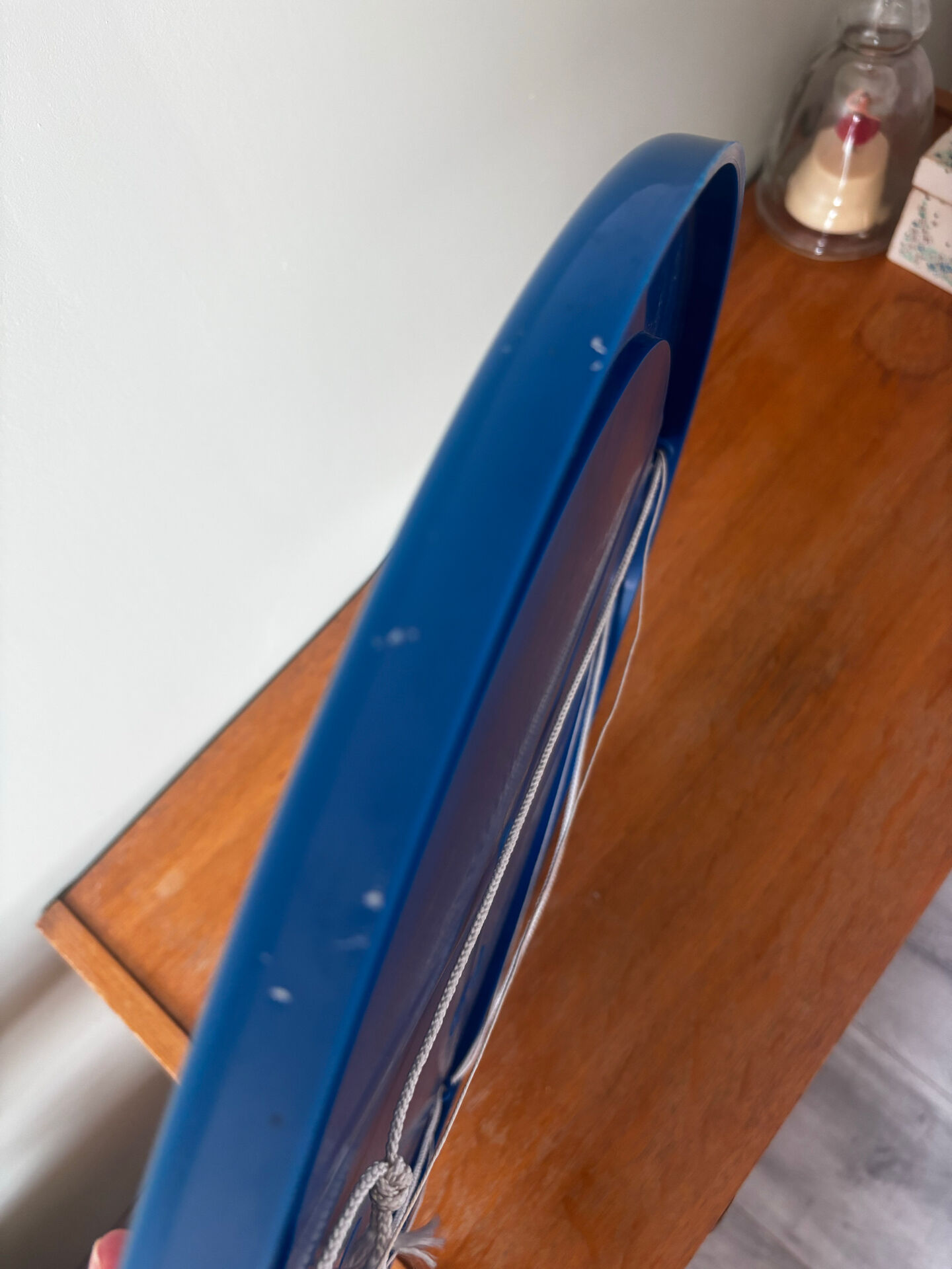 Miroir syla vintage bleu années 70 space age