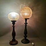 Paire de lampes portugaises en bois