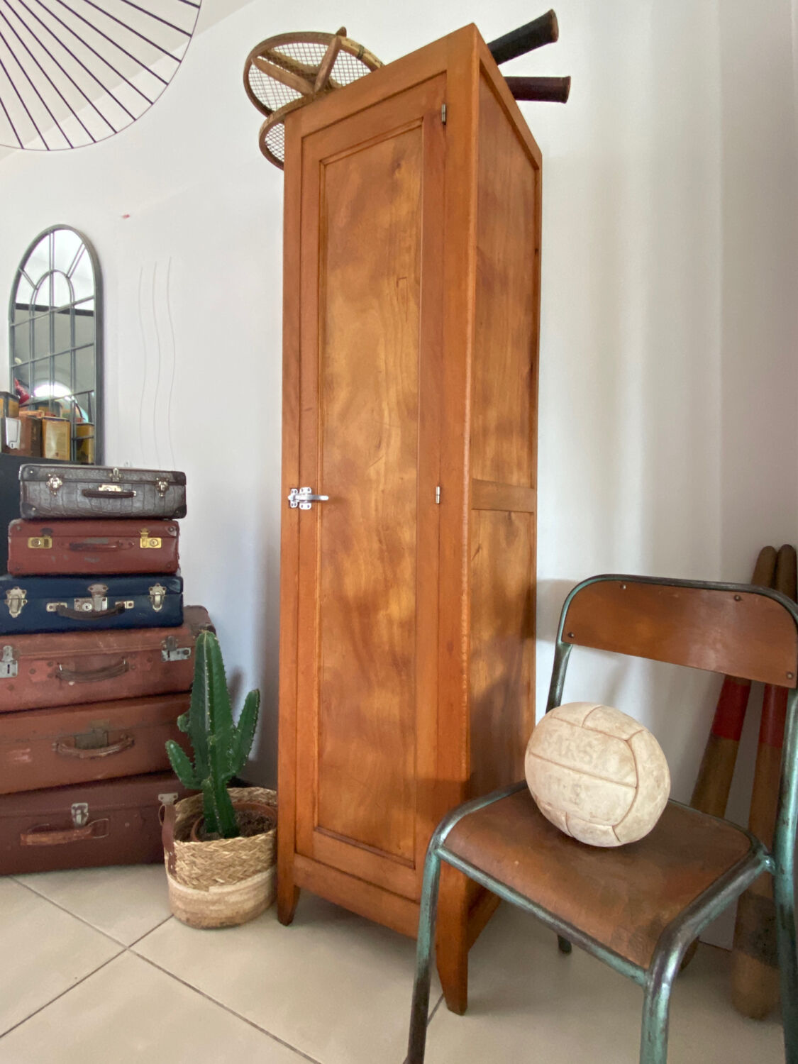 Vintage wood wardrobe