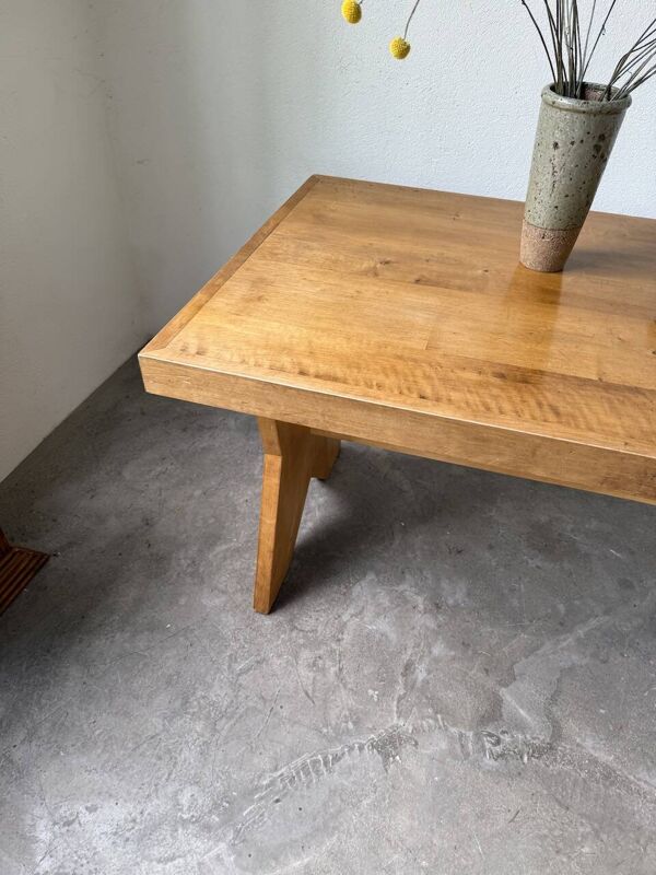 Table, mobilier de montagne en hêtre, 1950