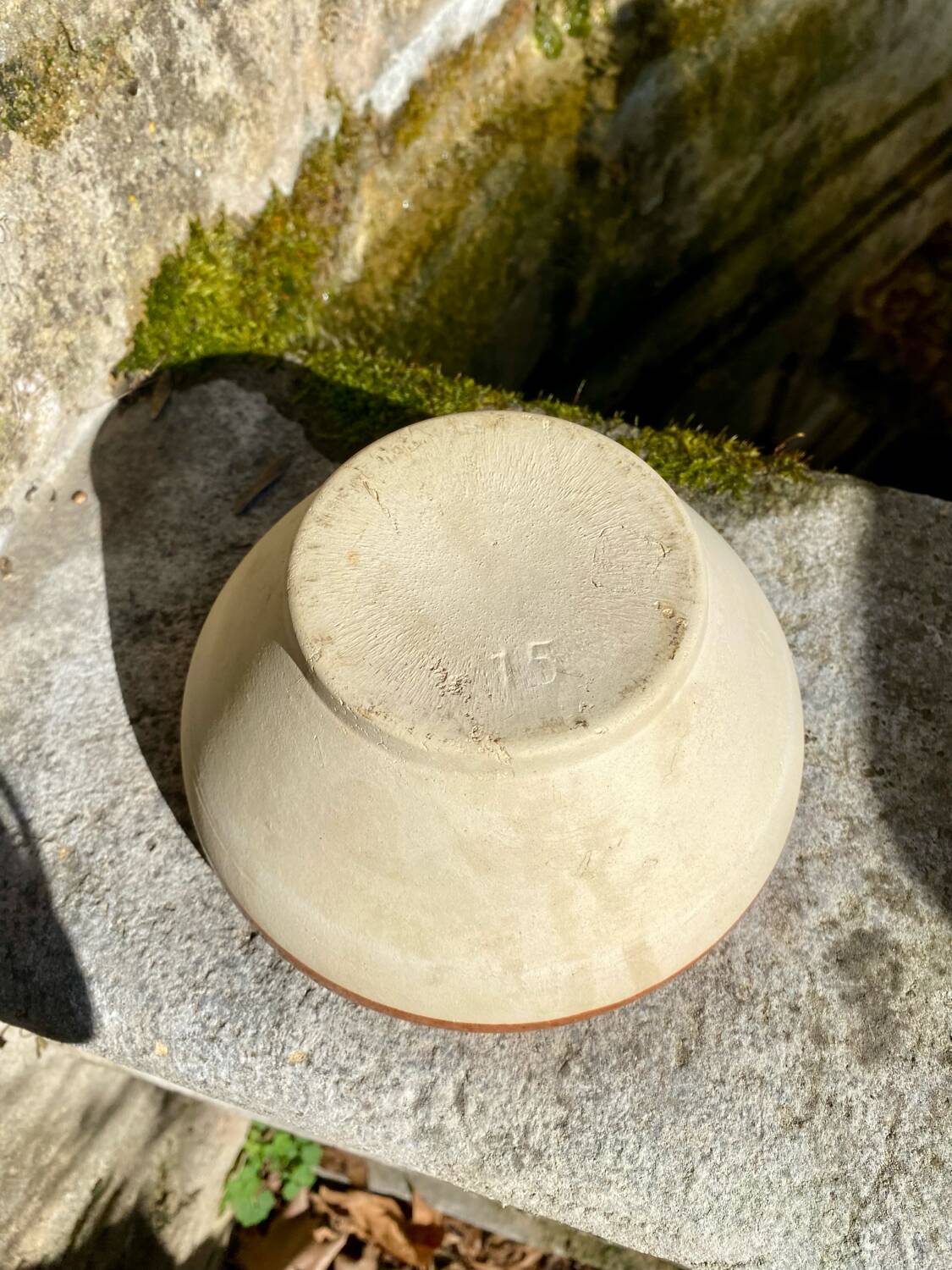 Antique stoneware salad bowls