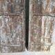 Pair of large old doors in larch XIX
