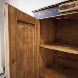 Buffet parisien en bois patiné marron