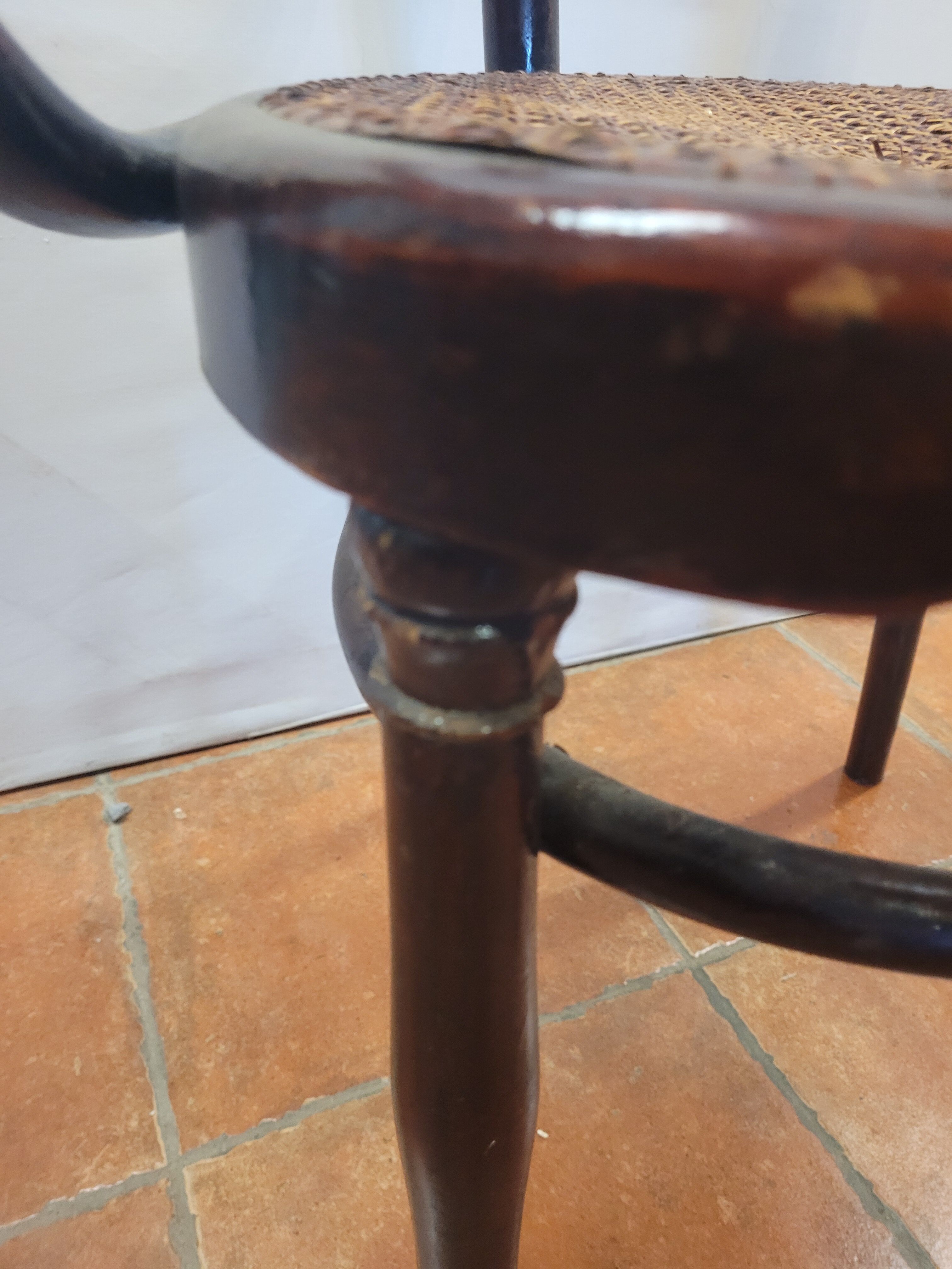 Hoffman bistro armchair in curved wood