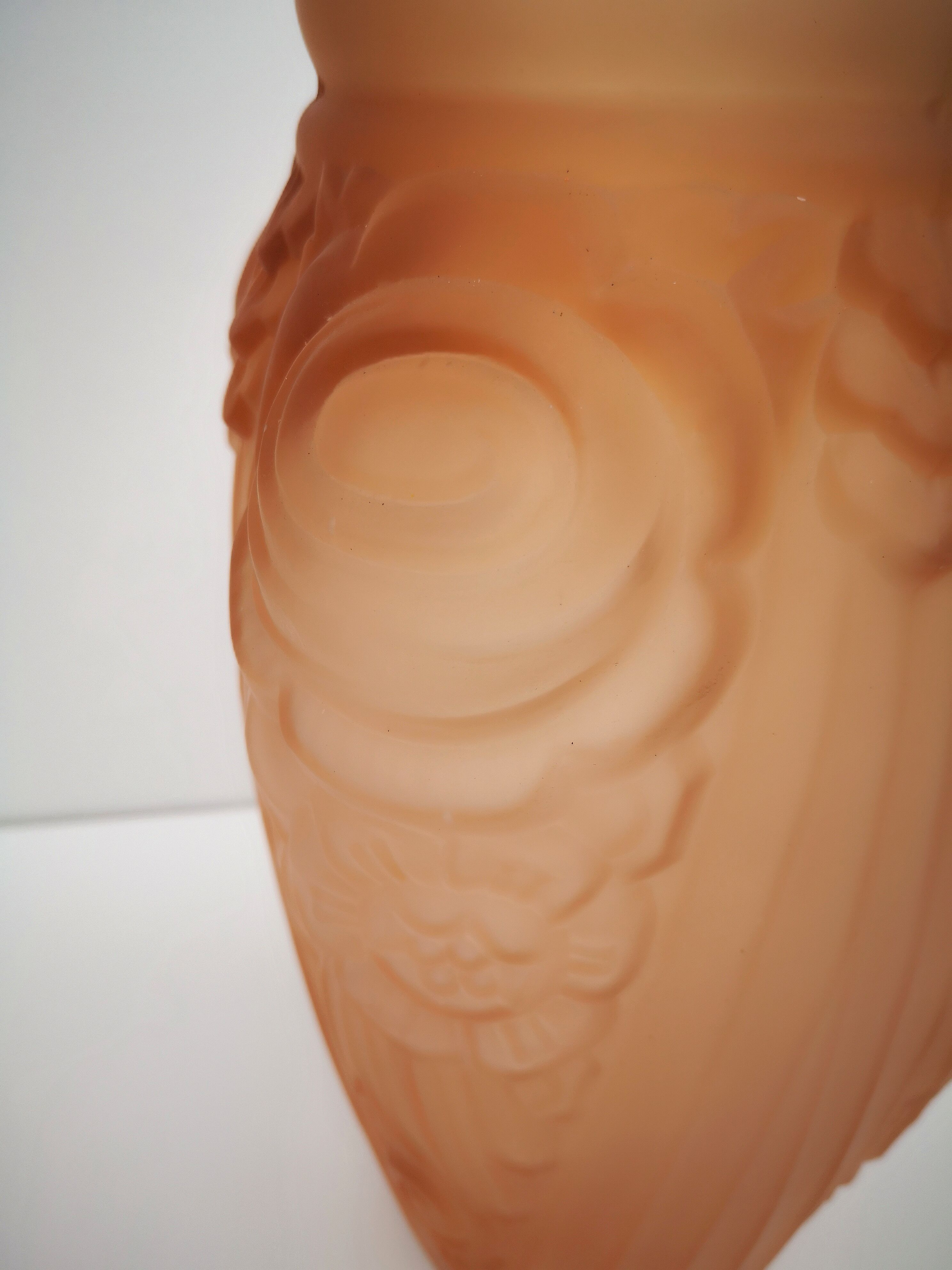 Art deco vase, frosted glass