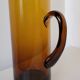 Vintage orangeade service in amber blown glass decanter & 6 glasses
