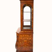 Small Dutch display cabinet in floral marquetry.