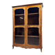 Louis xv style marquetry glass bookcase xix eme century