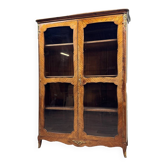 Louis xv style marquetry glass bookcase xix eme century