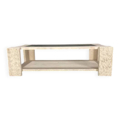 Table basse à double plateaux de Claude Berraldacci. Années 90.