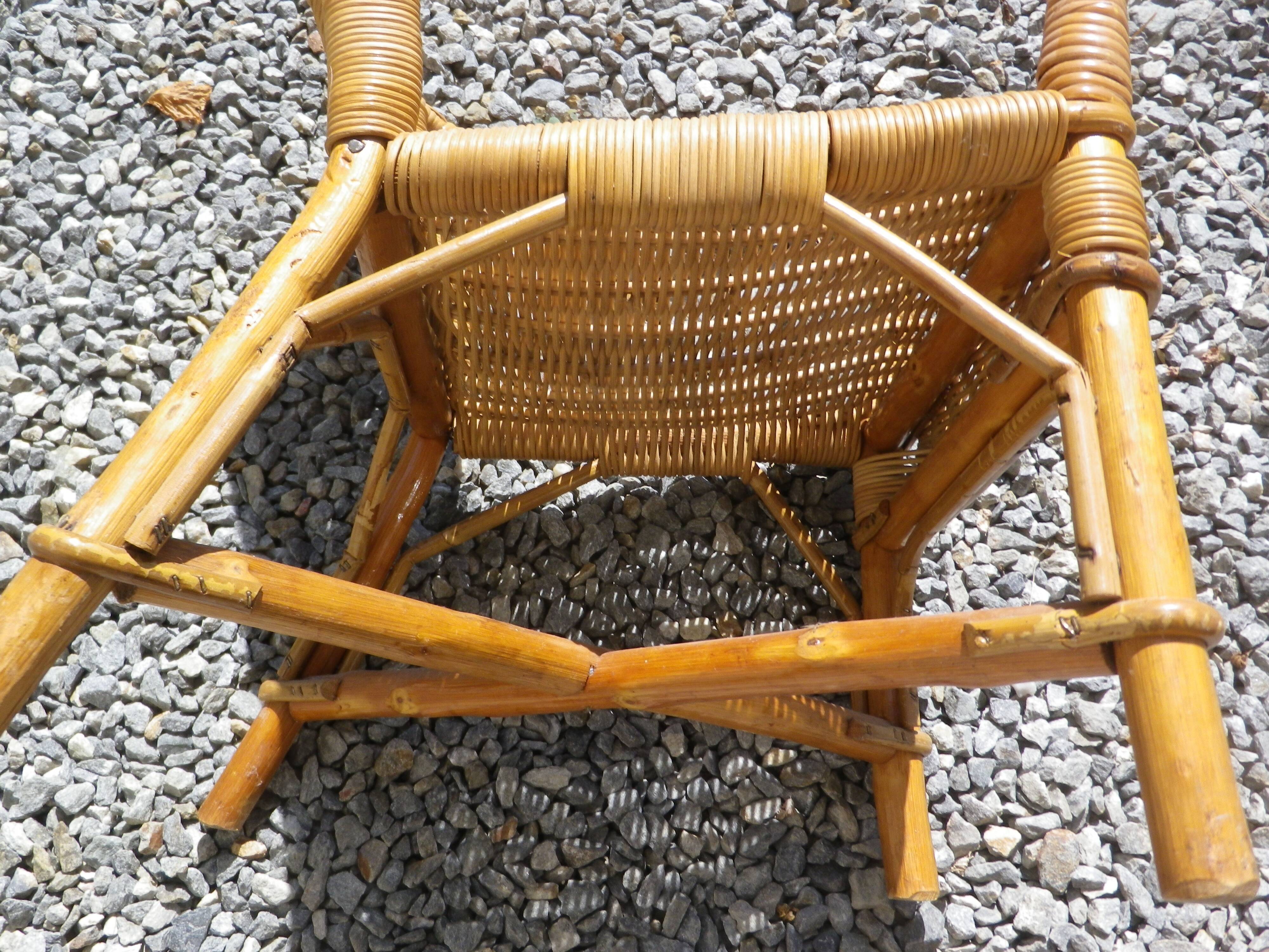 children's rattan armchair