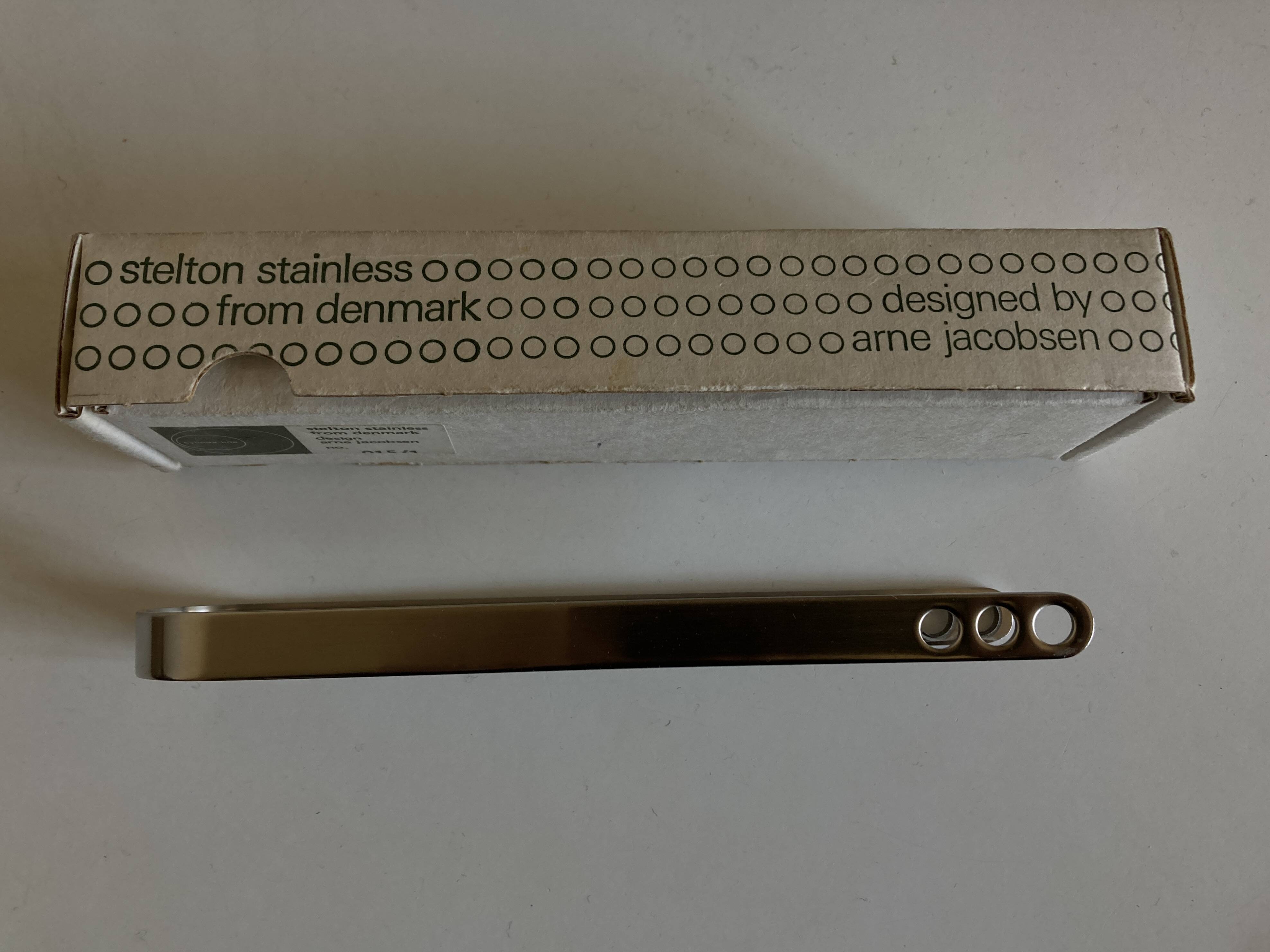 Arne Jacobsen ice tongs for Stelton 1970 space age steel