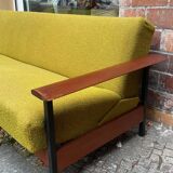 Scandinavian daybed sofa from the 60s Danish design convertible teak