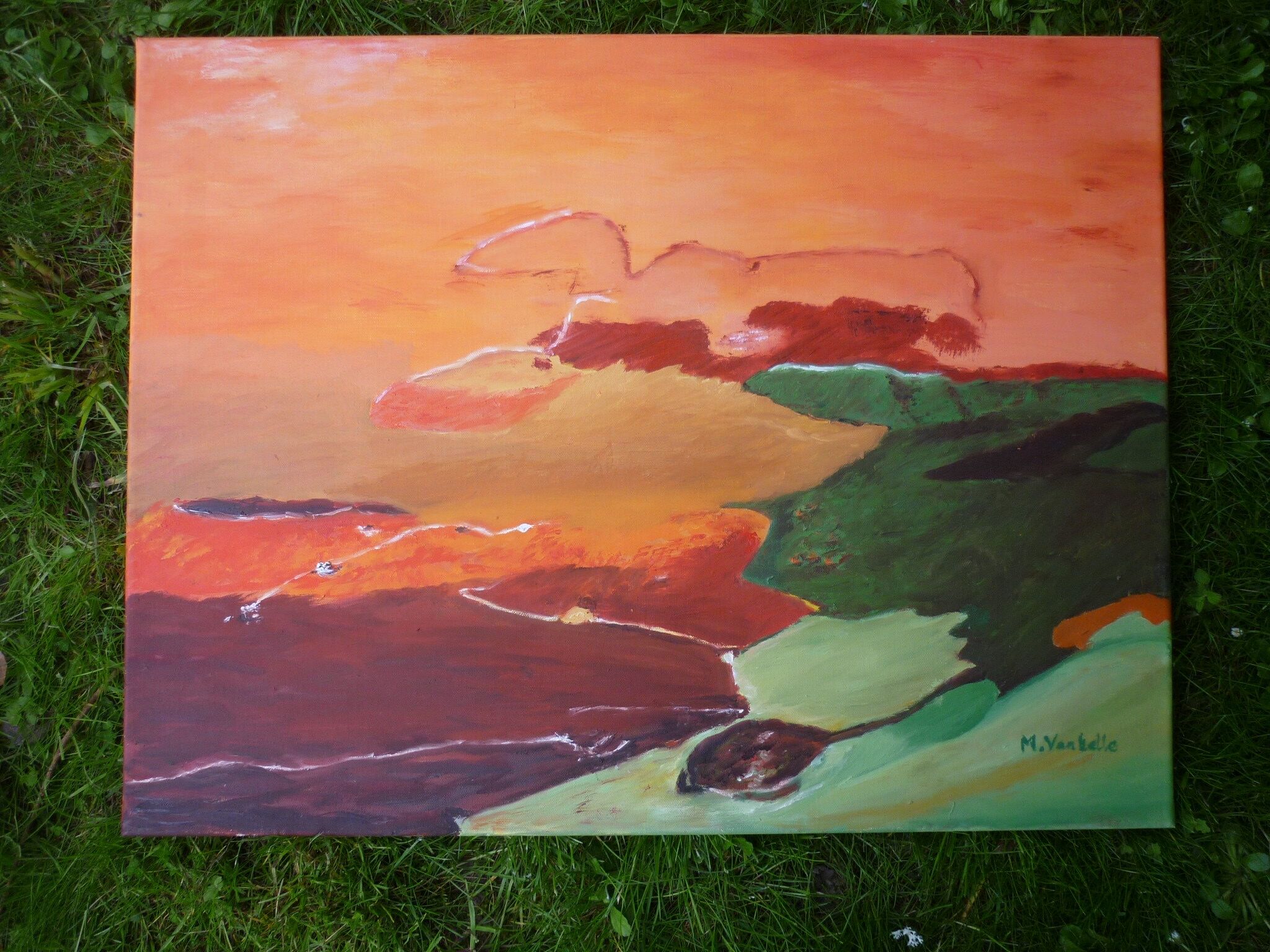 Oil on canvas by M Vanbelle