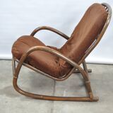 Fauteuil à bascule en rotin