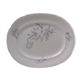 Plat ovale ancien J.Vieillard Bordeaux