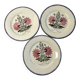 Set of three Charolles dinner plates