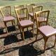 Set of 6 baumann bistro chairs N°12 skaï color "wine lees"